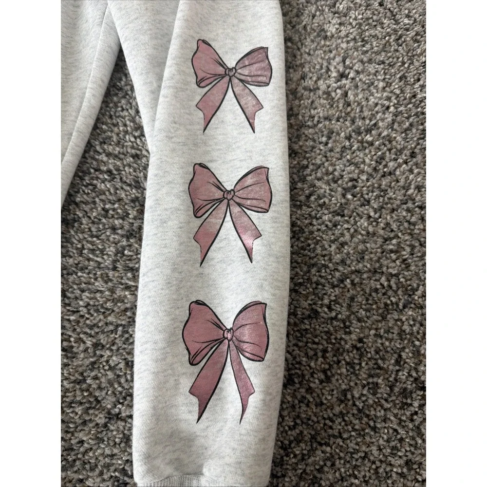 The Children's Place 5T Girls Two Piece Sweatsuit Bows Coquette